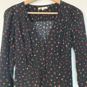 Levi's Black Floral Midi Dress